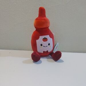 Giggle Scape 9” Tomato Sauce Ketchup Catsup Plush Happy Soft Toy 1Y